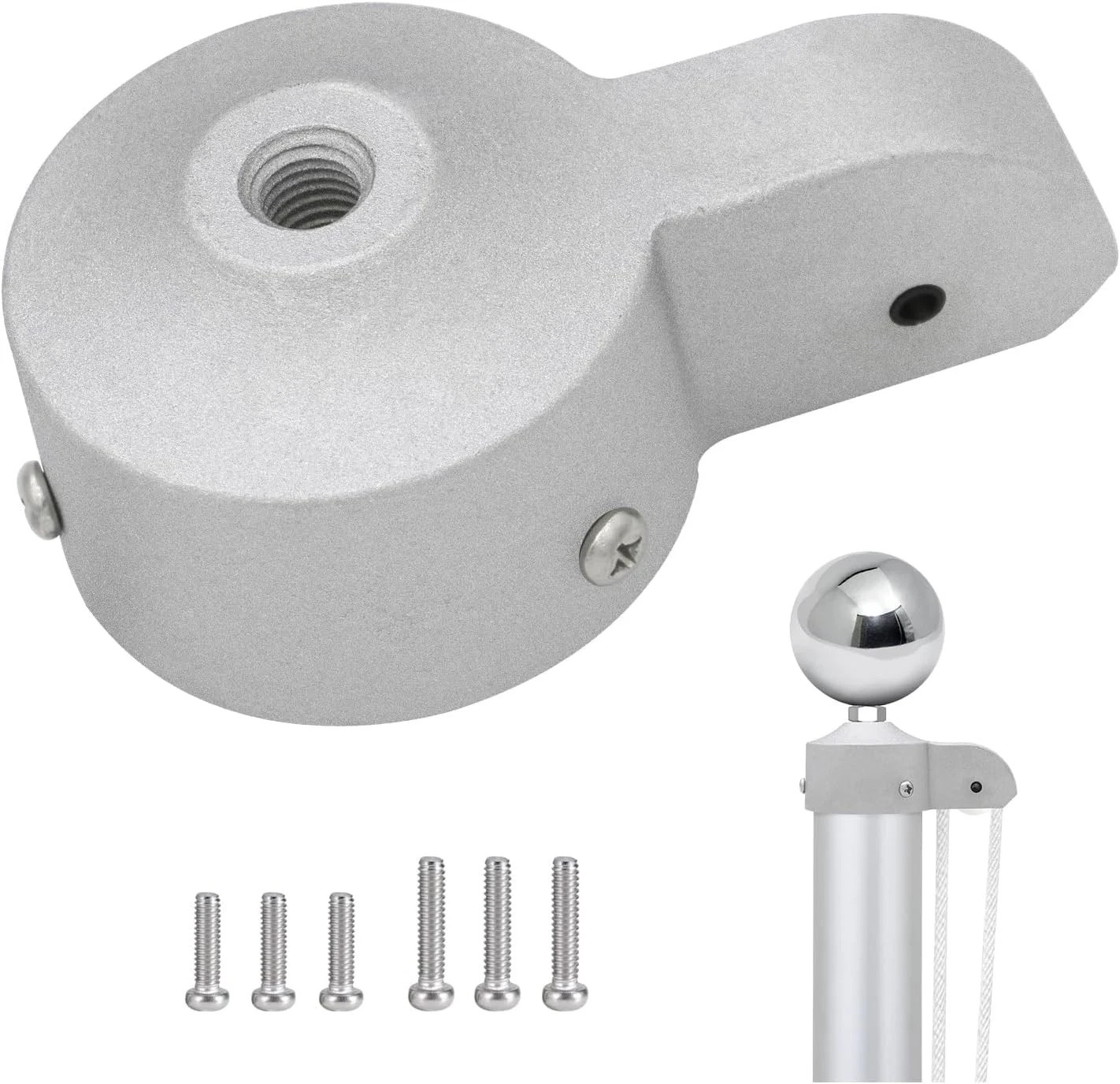 2 1/2&Prime; Flag Pole Truck with Nylon Pulley, for 2&Prime; to 2.6&Prime; Diameter Flag Poles …