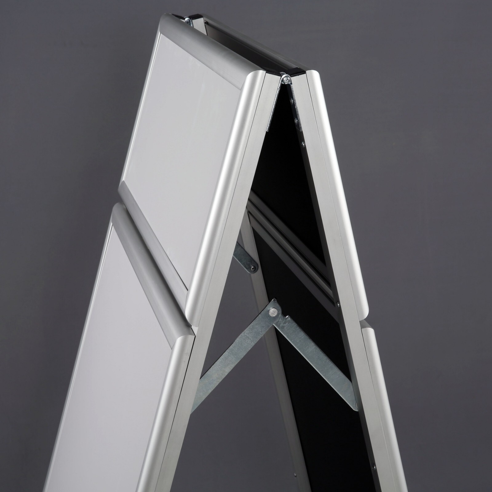Double Sided Aluminum A-Frame Dry Erase Sidewalk Sign 22×28 Silver Frame, Header