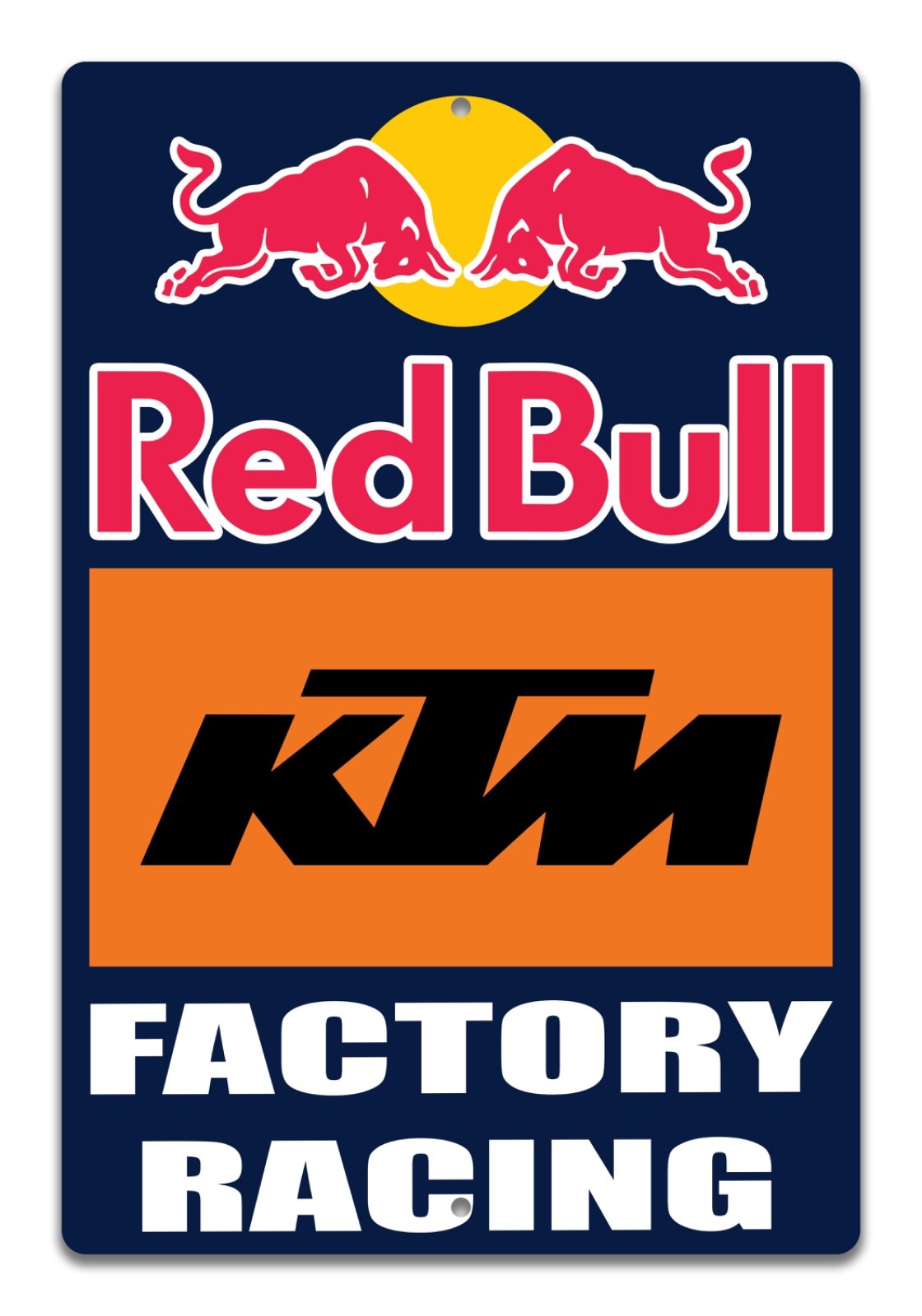 KTM RACING RED BULL FACTORY RACING 12&Prime;x18&Prime; Metal Sign Garage Man Cave Dirt Bike