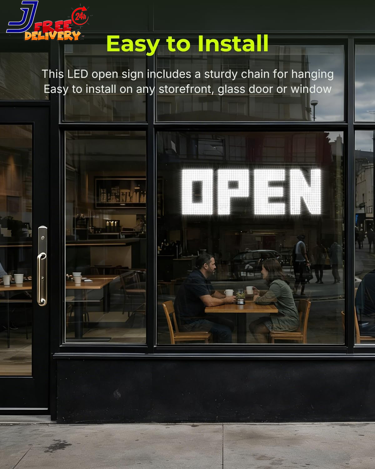 43&Prime;X14&Prime; Large LED Open Sign Super Bright Open Signs for Business Dimmable Cafes