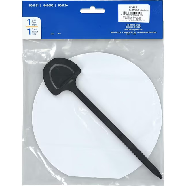 Hillman Canine Clean Up – with Stake 8-in x 6-in Plastic Pet Sign