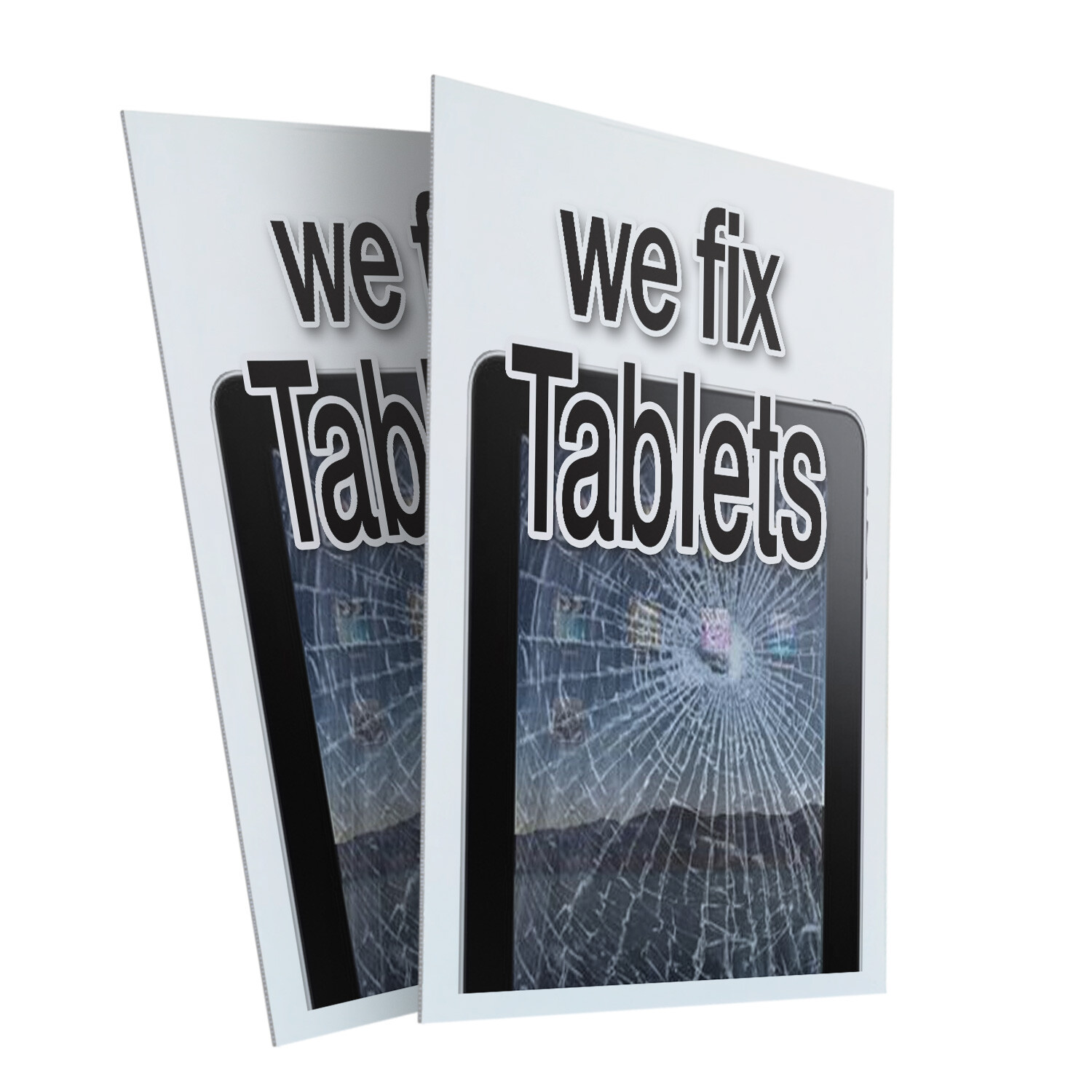 A-frame Sidewalk We Fix Tablets 24&Prime; x 36&Prime; Double Sided A-Frame Sidewalk Sign