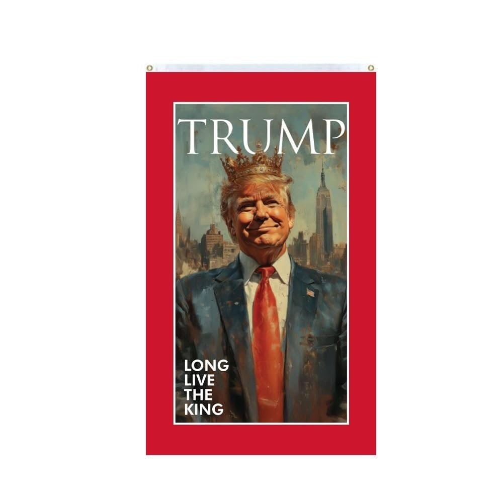 TRUMP « LONG LIVE THE KING » 3×5 Double-Sided Flag – Proudly Manufactured in…