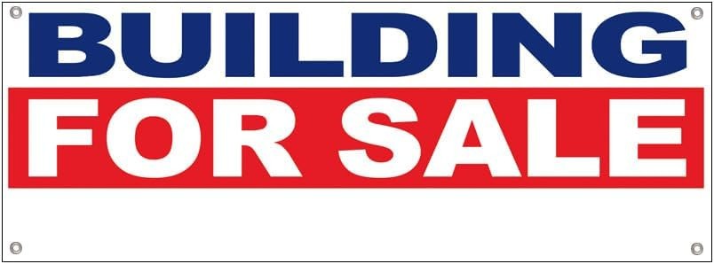 18×48 Inches BUILDING FOR SALE Vinyl Banner Sign with Grommets wrb