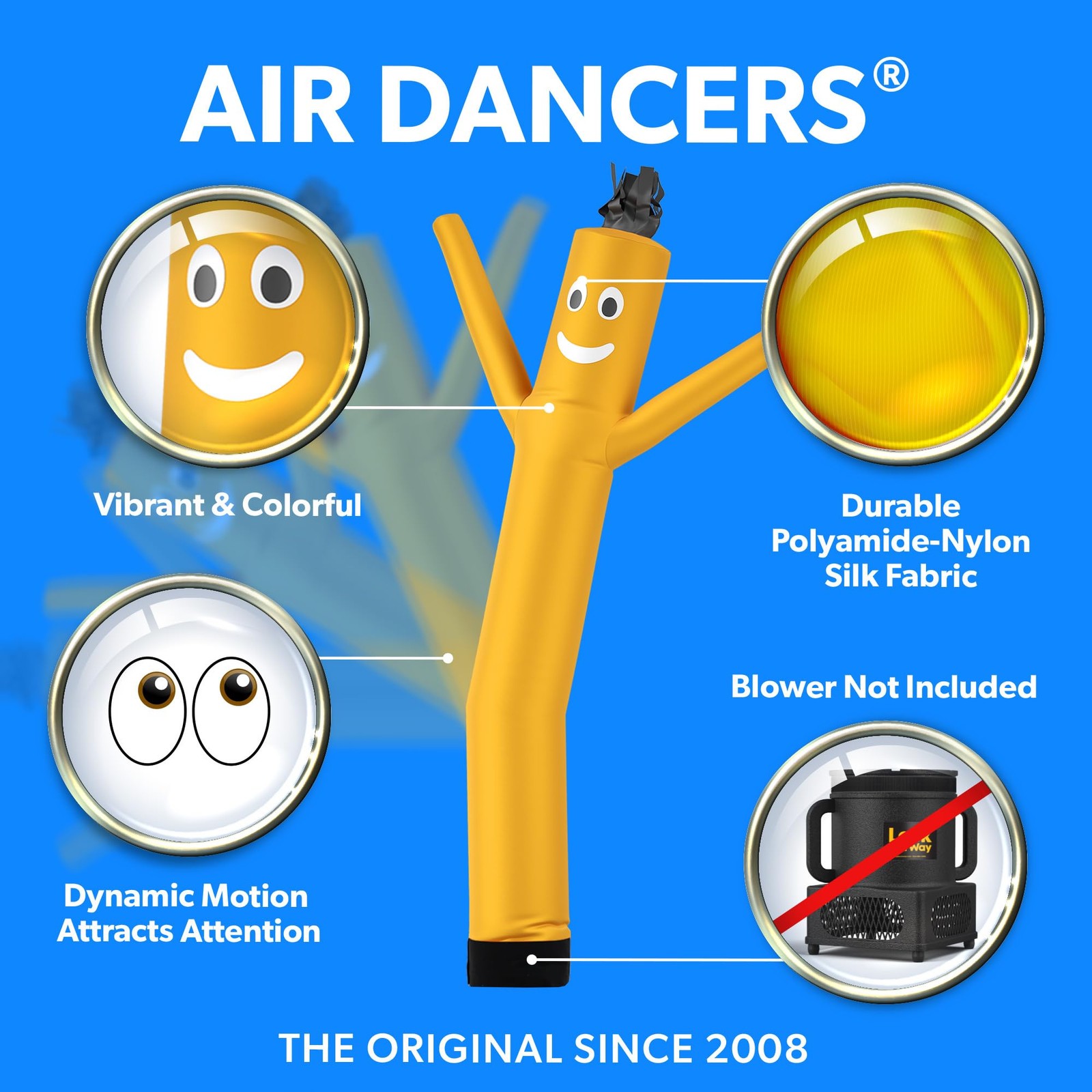 Lookourway Air Dancers Wacky Waving Inflatable Tube Man Attachment – 6 Feet
