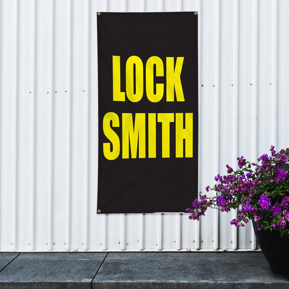 Vertical Vinyl Banner Multiple Sizes Lock Smith Promotion Business Business