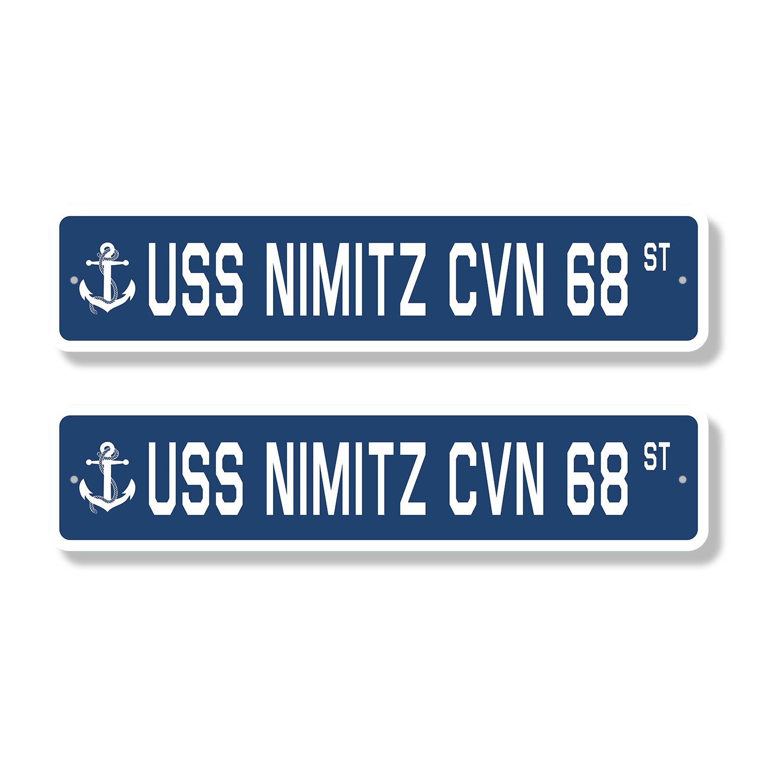 USS NIMITZ CVN 68 Street Sign (2 Pack) us navy ship veteran sailor gift