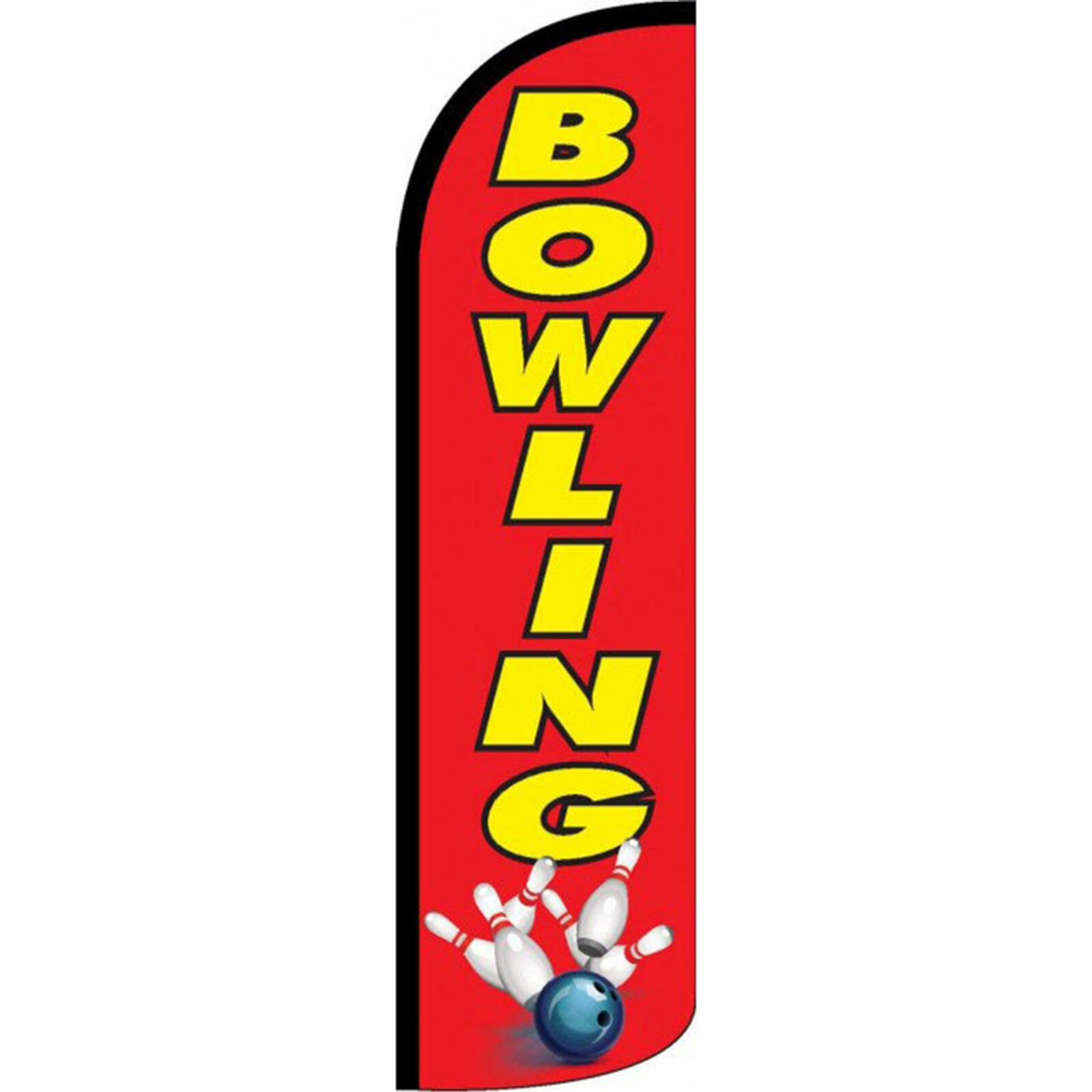Bowling Flag Flutter Feather Banner Swooper Windless