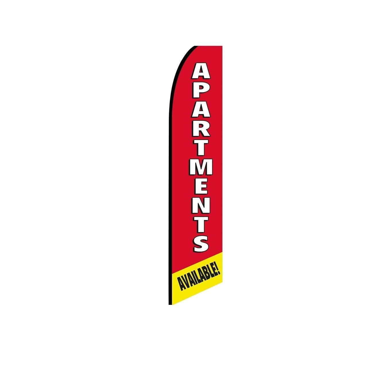 Apartments Available Swooper Flutter Feather Flag | 3ft W x 11.5ft Tall