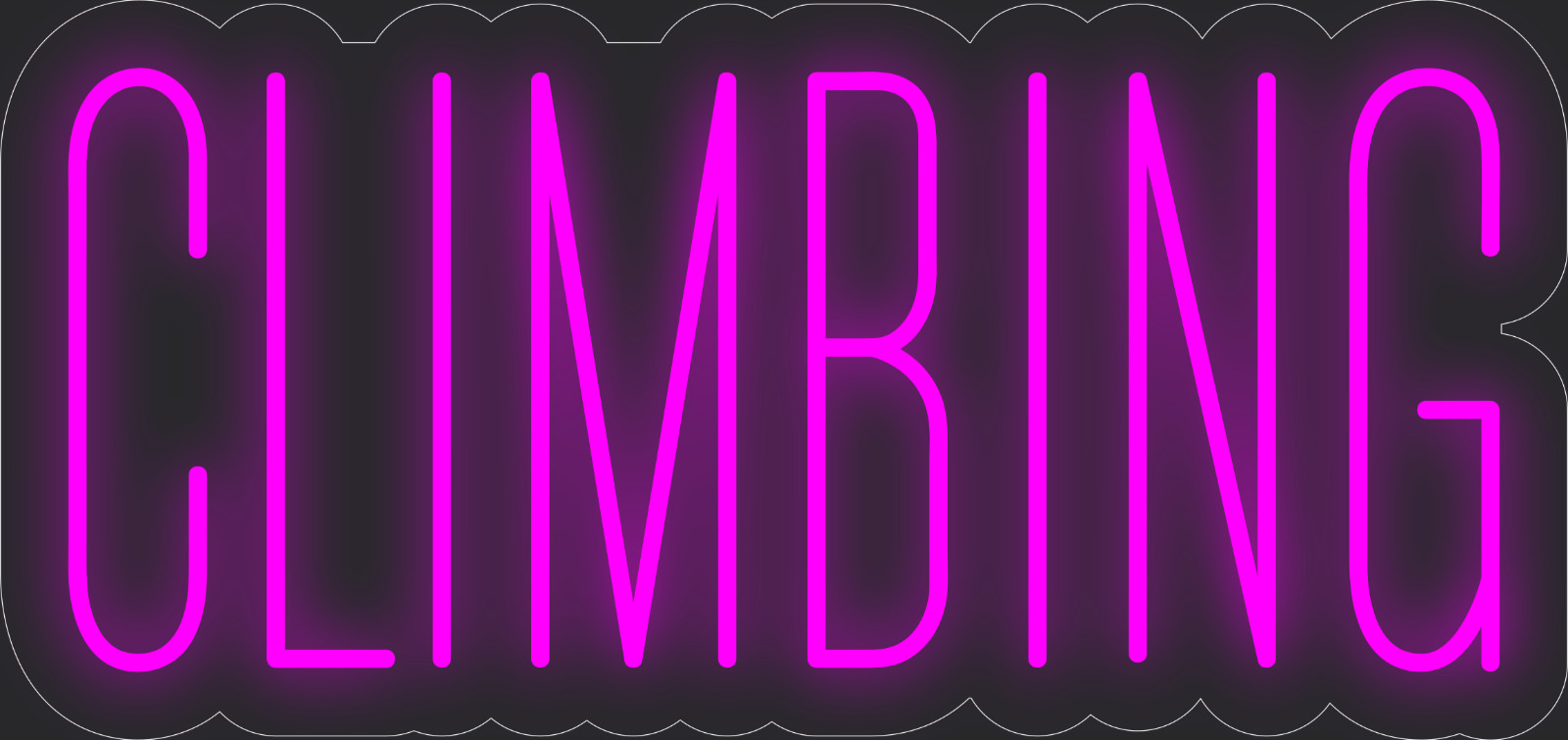 Climbing Neon LED Sign Business Wall Decor Lighted Store Sign 24 x 11 in.