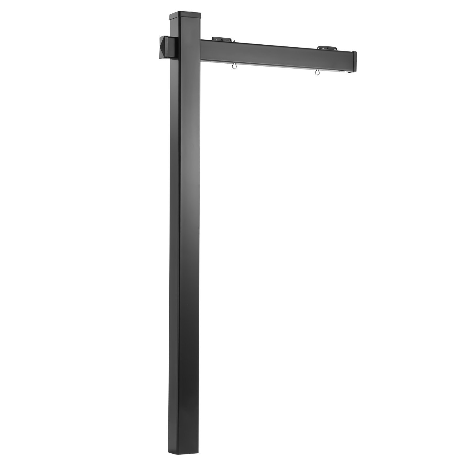 VEVOR Real Estate Sign Post PVC Realtor Yard Sign Holder 6 ft Black for Outdoor