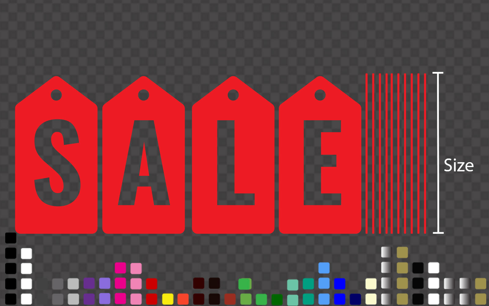 Sale Sign Decal Sticker – Retail Store Window Display Vinyl – Removable Matte