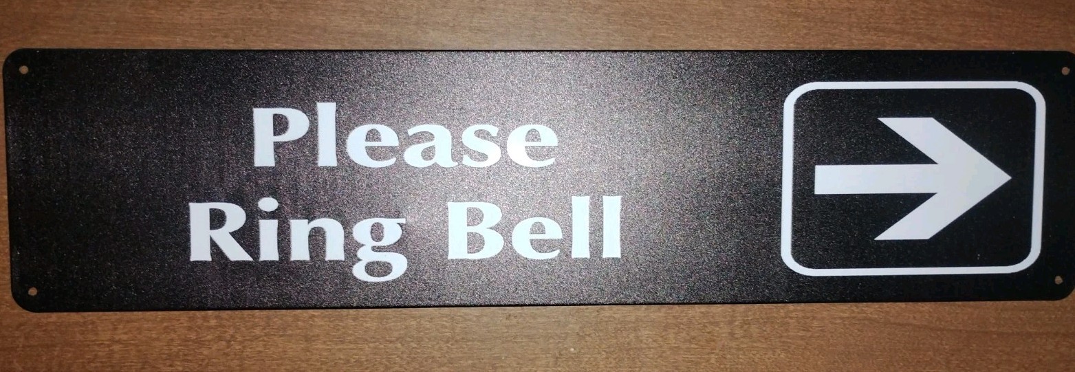 Please Ring Bell Classic Arrow Metal Sign For Home/Office Men Women 15.5&Prime;X3.75&Prime;