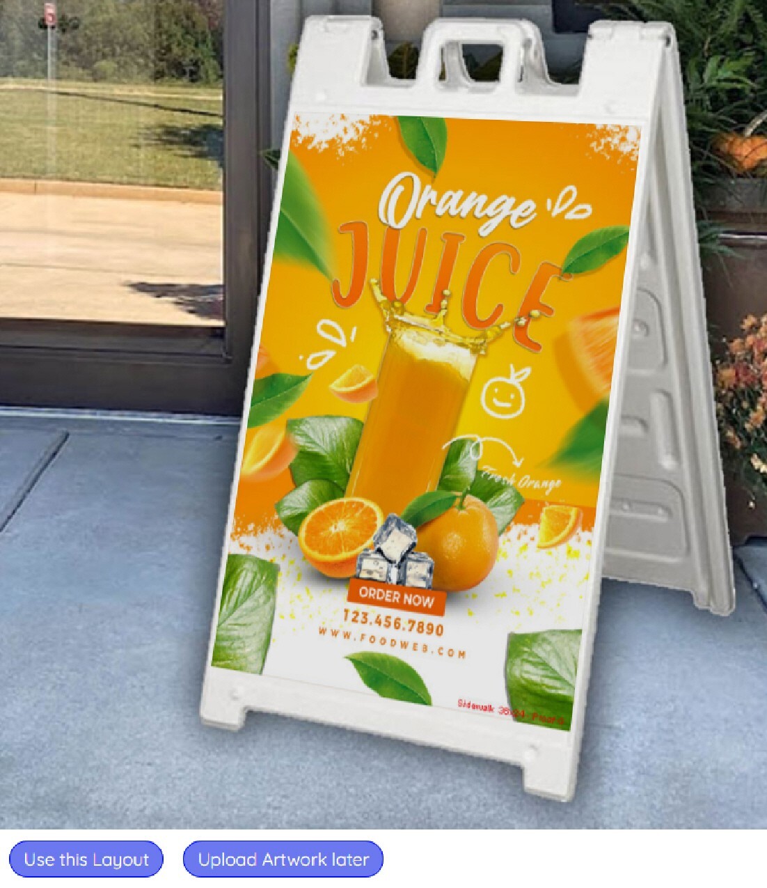 Signicde A-Frame Sidewalk Sign & 2 Plastic Sign Panels 24 »x36 » Custom Printed