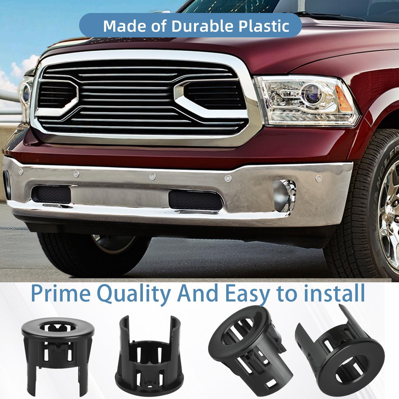 Replacement for Parking Aid Assist Sensor Bracket 4 Pcs, Gloss Black