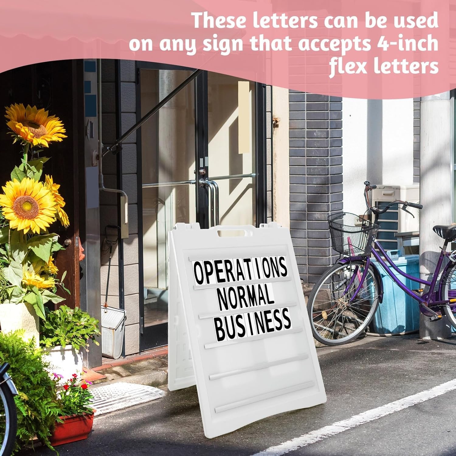 78 Pcs Letters for White Message Board Sidewalk Signs Swinging Sign Plastic L…