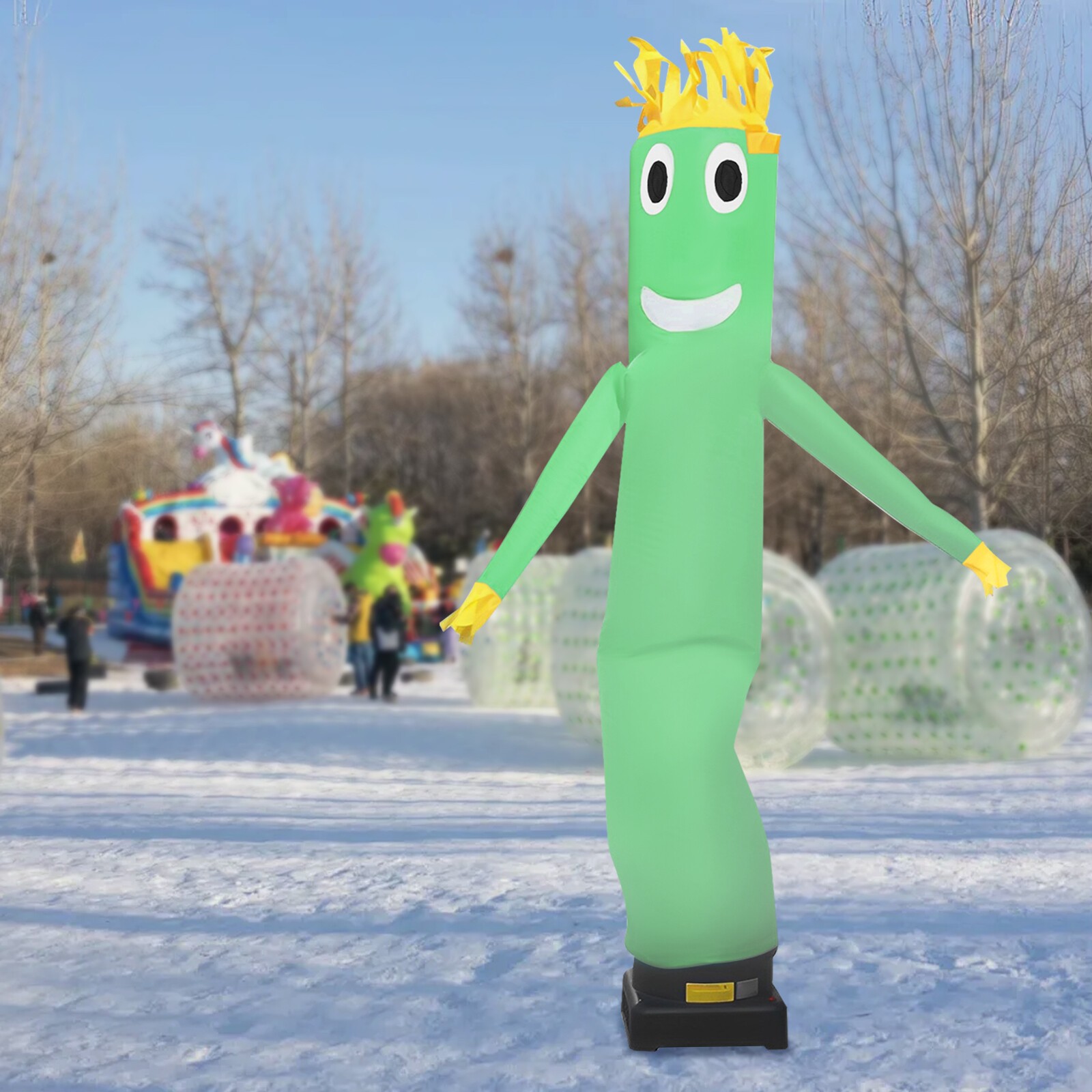 10ft Dancing Inflatable Air Dancer Promotional Figure Green Plaid