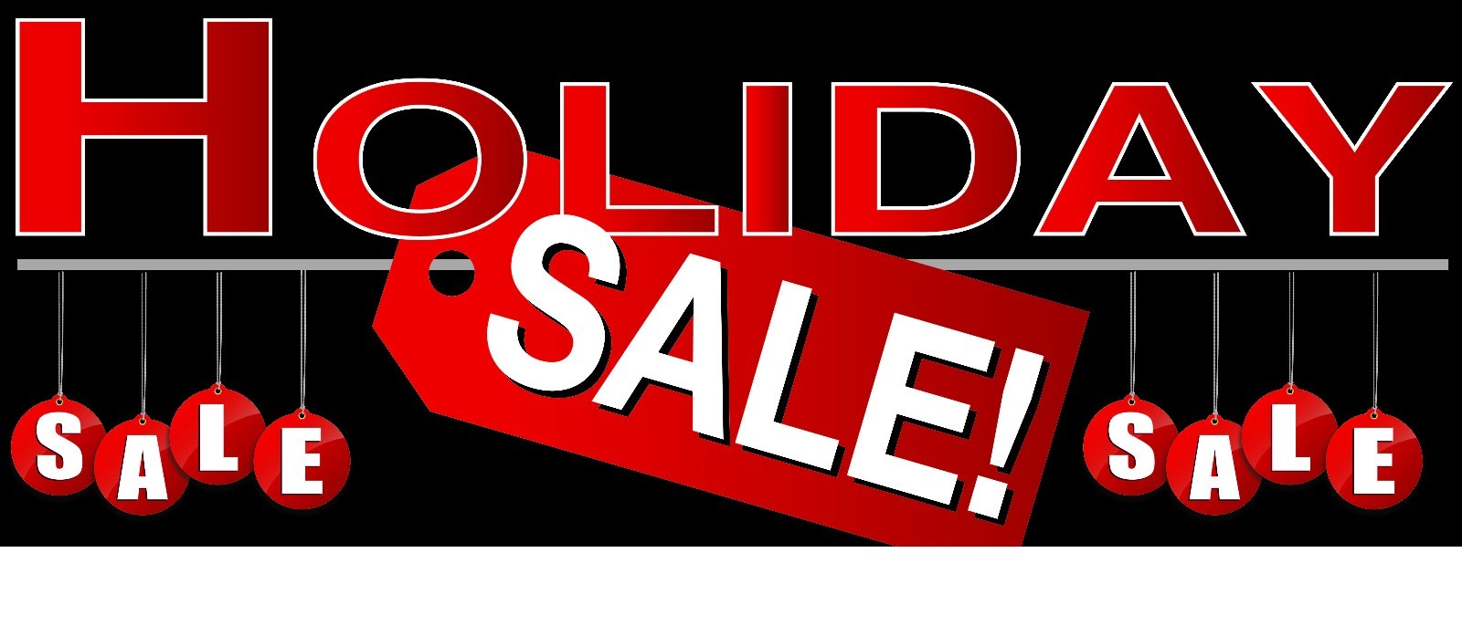 Holiday Sale Banner 36&Prime;x96&Prime; Free Shipping & Customization, Ready to Hang!