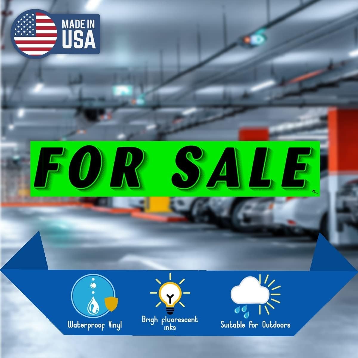 12 Pack For Sale Windshield Stickers Green Vinyl Auto Dealer Window Signs USANew