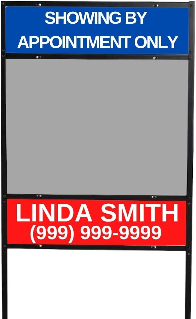 Real Estate Sign Rider Aluminum 6×24 for Sale Pending Open House Office