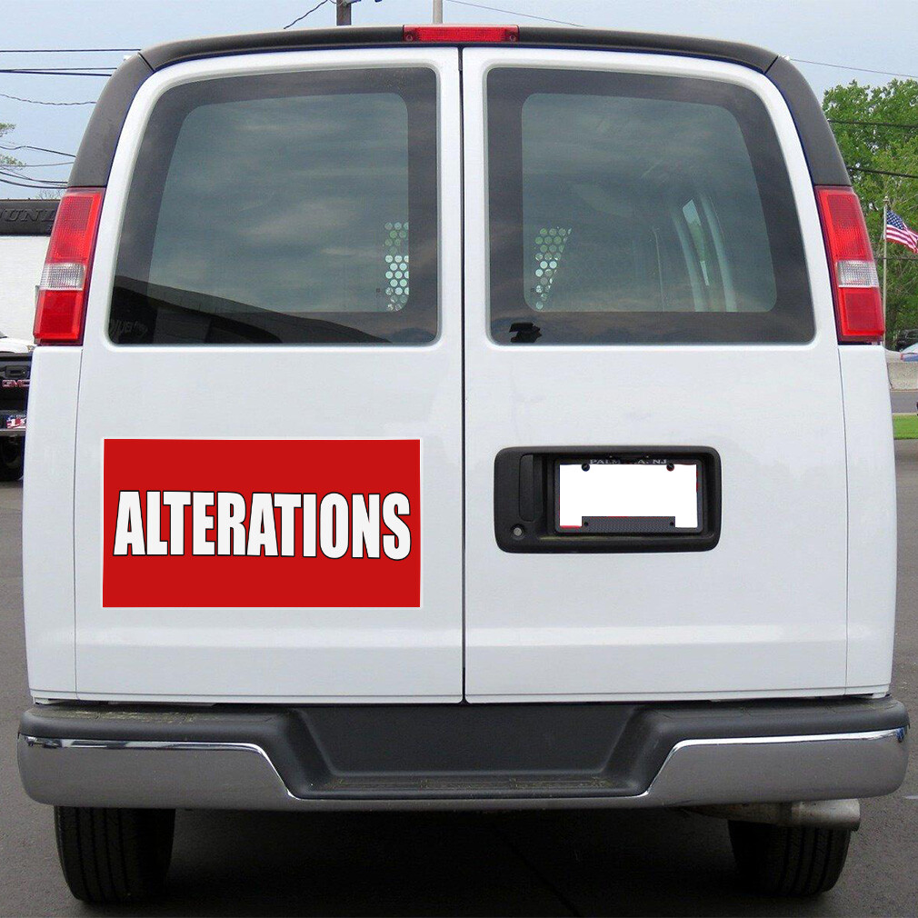 Car Magnet Set of 2 Alterations Promotion Business Industrial Sign