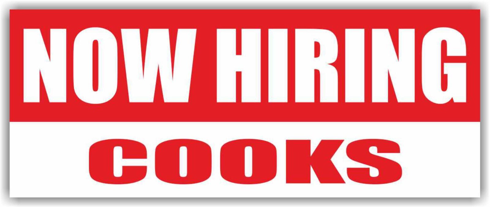 NOW HIRING COOKS Advertising Banner Vinyl Mesh Sign Apply inside Employee Job