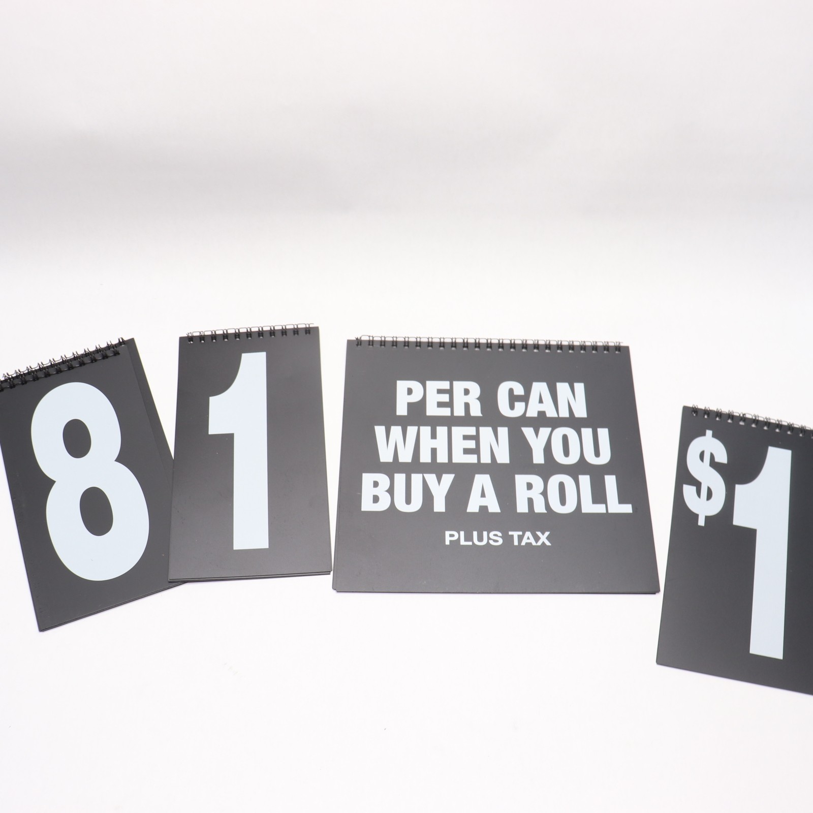 Spiral Bound Flip Chart Signage Black White – Flip Chart Only / As Shown