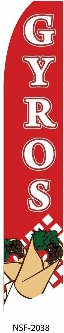 GYROS 11.5&prime; Swooper #8 Feather Flag BANNER