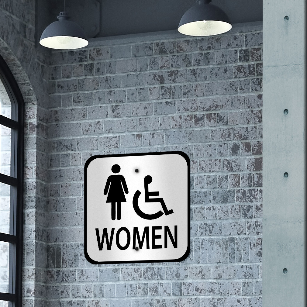 Aluminum Square Metal Sign Directional Acrylic F Weatherproof Street