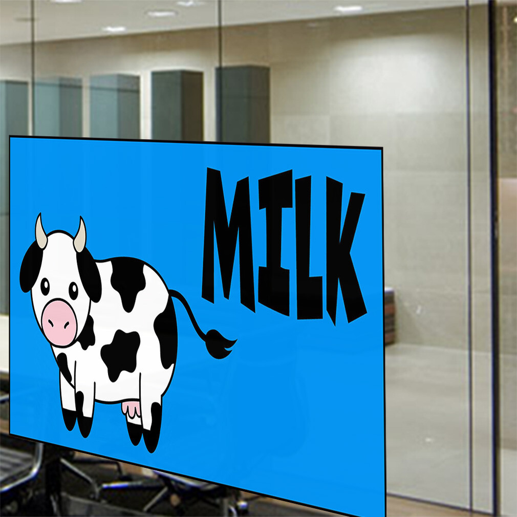 Decal Stickers Milk Food Fair Restaurant Cafe Market Vinyl Store Sign Label