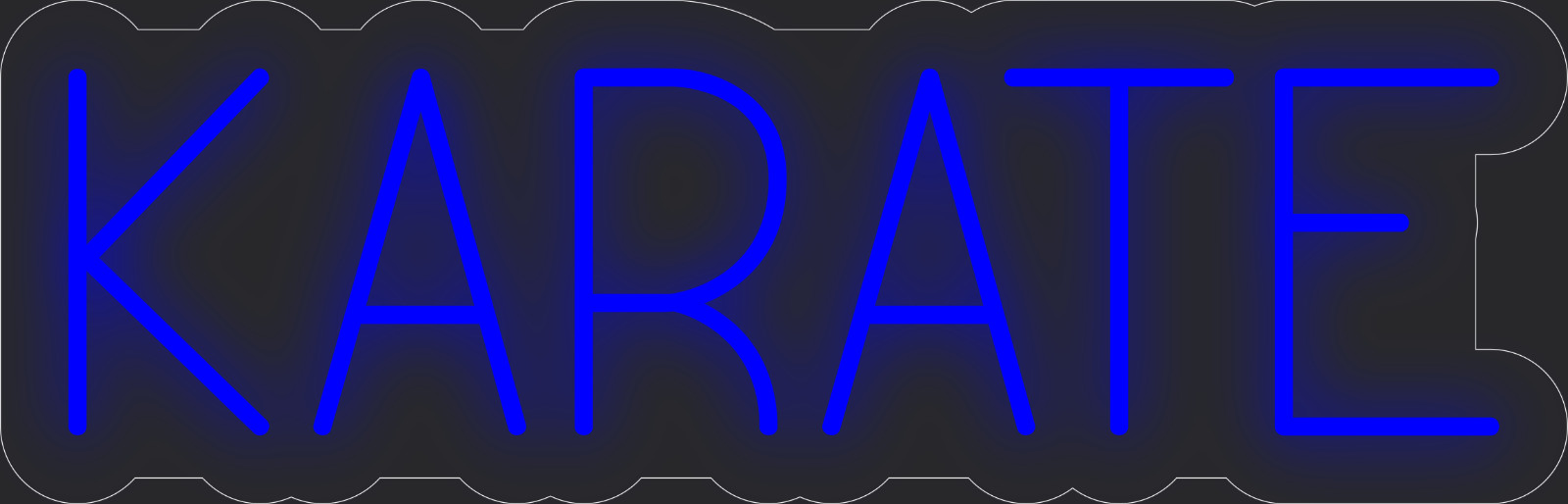 Karate Neon LED Sign Business Wall Decor Lighted Store Sign 24 x 8 in.