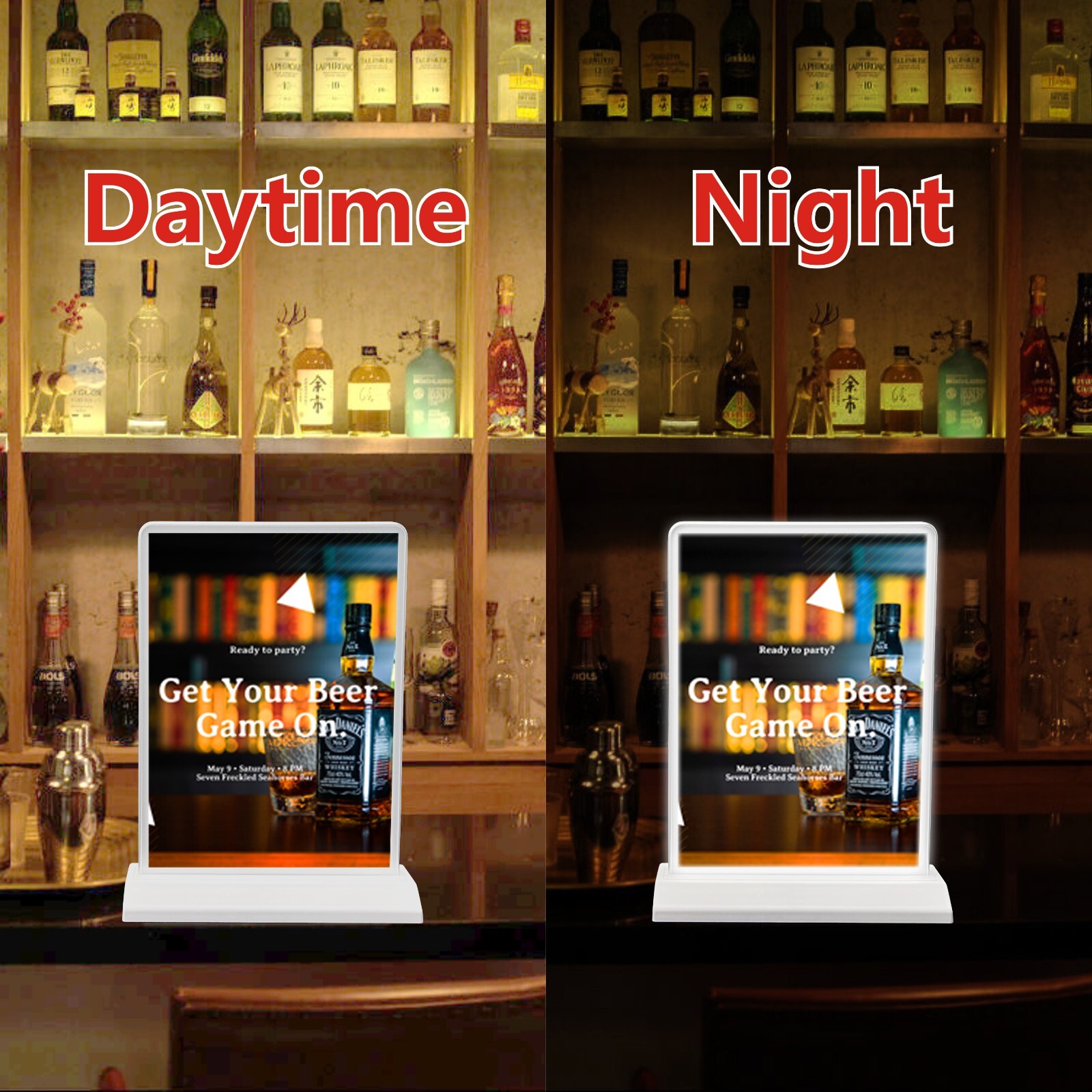 A4 LED Light Box Sign Double Side Menu List (Includes Printing 2 Backlit Films)