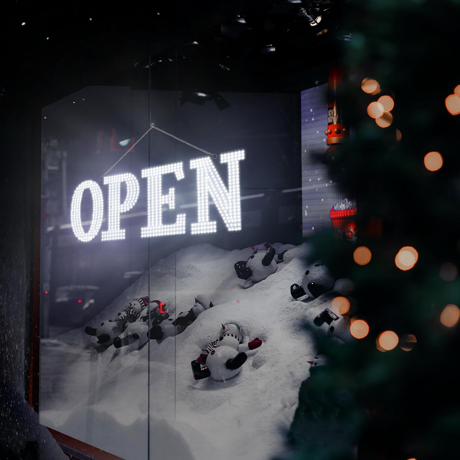 Ultra Bright 40×14&Prime; LED Open Sign with Remote for Cafe, Salon, Retail Store