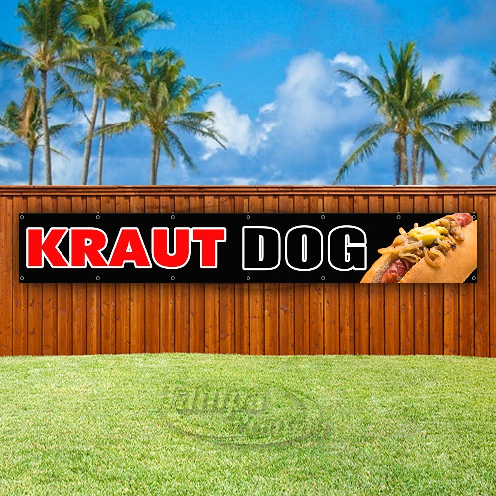KRAUT DOG Advertising Food Snack Fair Vinyl Banner Flag Sign USA XL01850