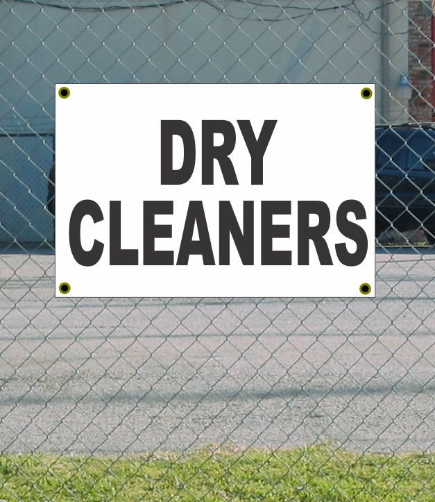 2×3 DRY CLEANERS Black & White Banner Sign NEW Discount Size & Price FREE SHIP