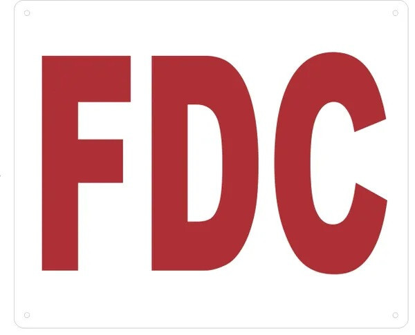 FDC WHITE SIGN BRUSH SILVER (10X12,WHITE,ALUMINUM)-REF24-1027