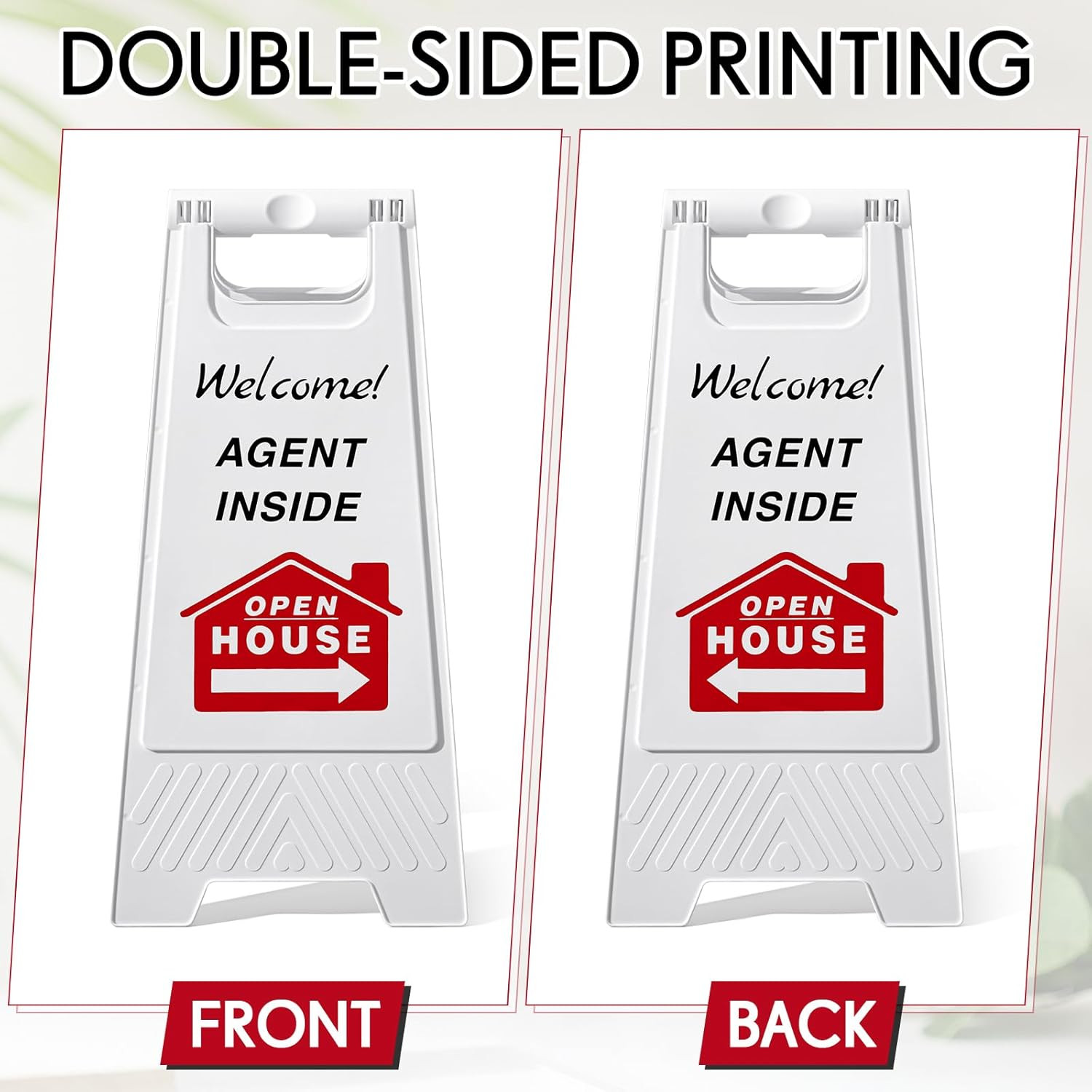 6 Pack Open House Signs for Real Estate, 24 » X 12 » Double Sided Real Estate Si
