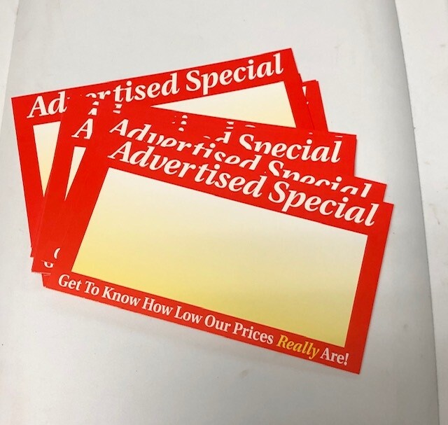 ***SALE*** Advertised Special Price SIGNS RETAIL STORE Displays-LOT OF 100