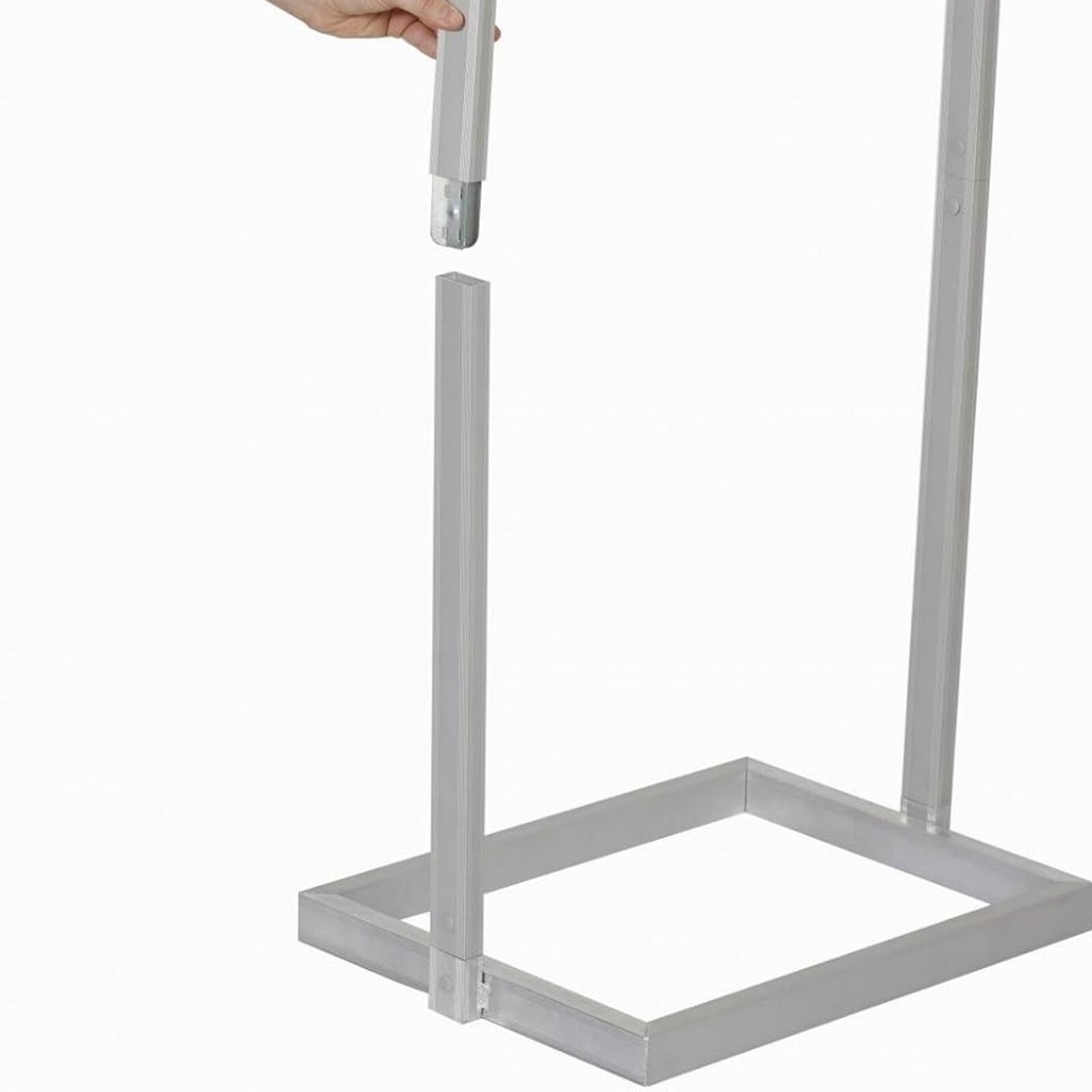 Metal Eco Info Board, Aluminum Silver 22&Prime;x28&Prime; Double Sided Sign Holder