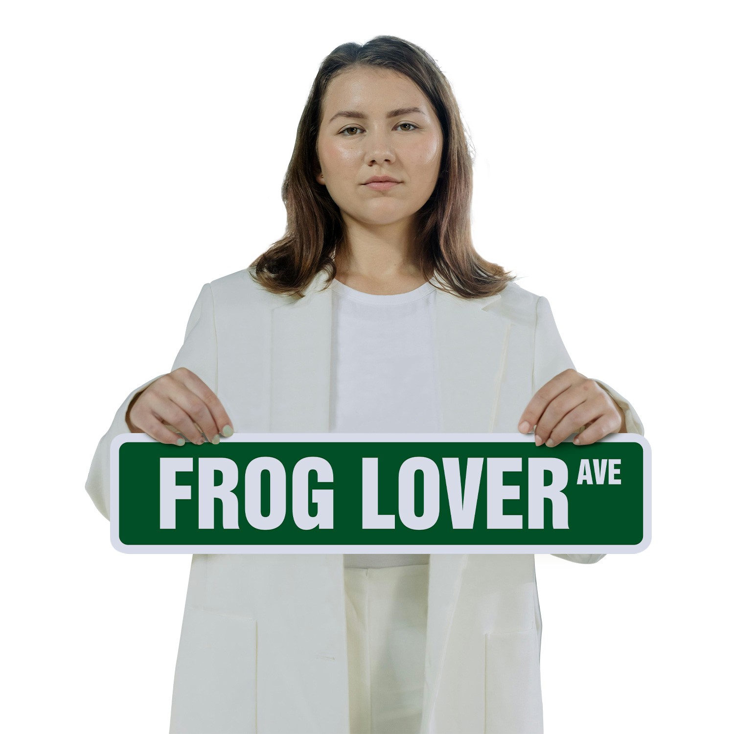 FROG LOVER Street Sign (2 Pack) green amphibian collectible toad collector