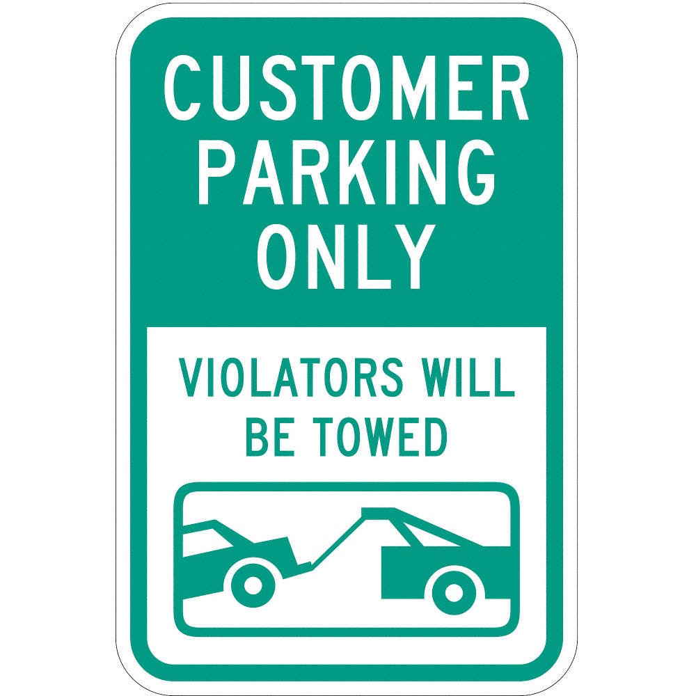LYLE T1-1031-HI_12x18 Customer Parking Sign,18&Prime; x 12&Prime; 36A815