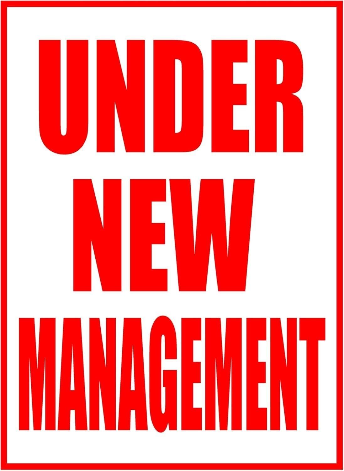 Under New Management Retail Window Display Paper Signs | Pack of 6 | 18&Prime;w x 24&Prime;h