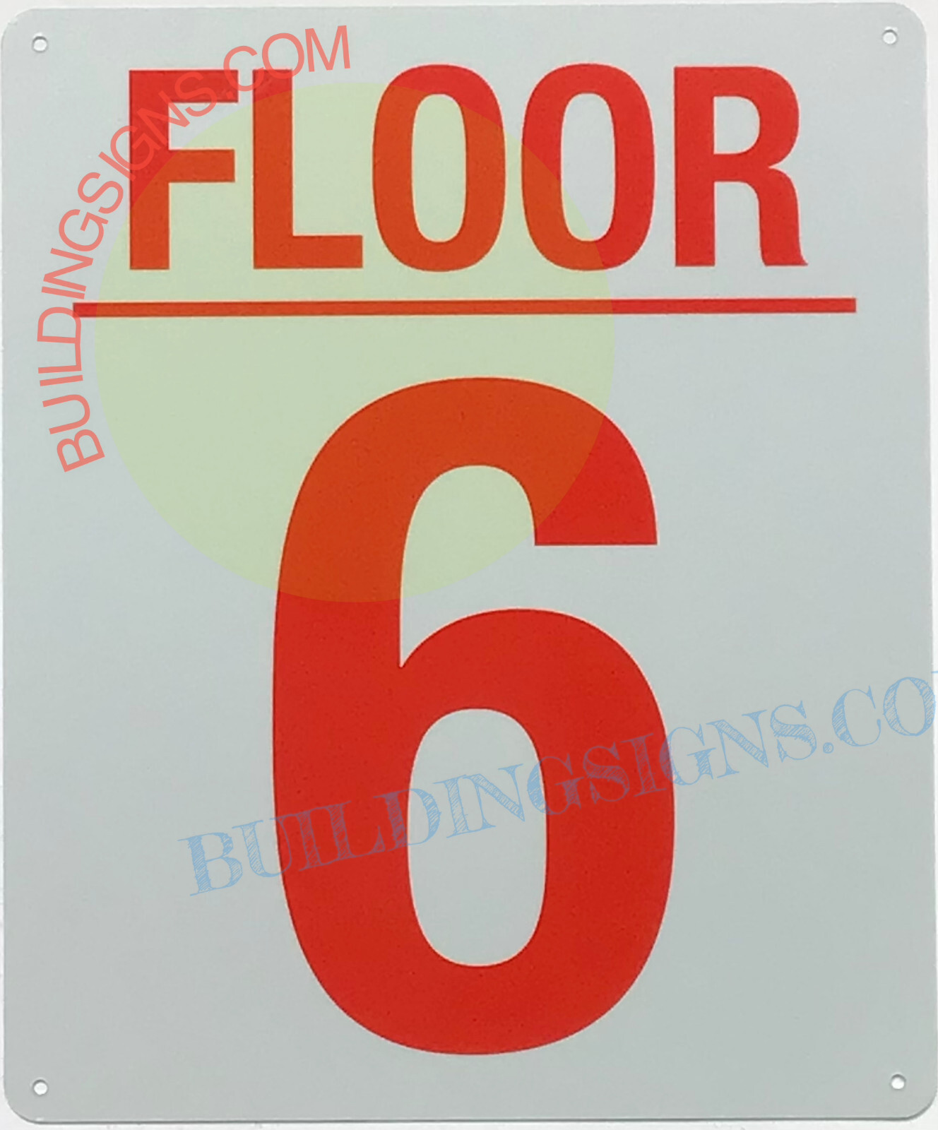 6 FLOOR SIGN (10×12, White, Aluminum)-REF24-1027