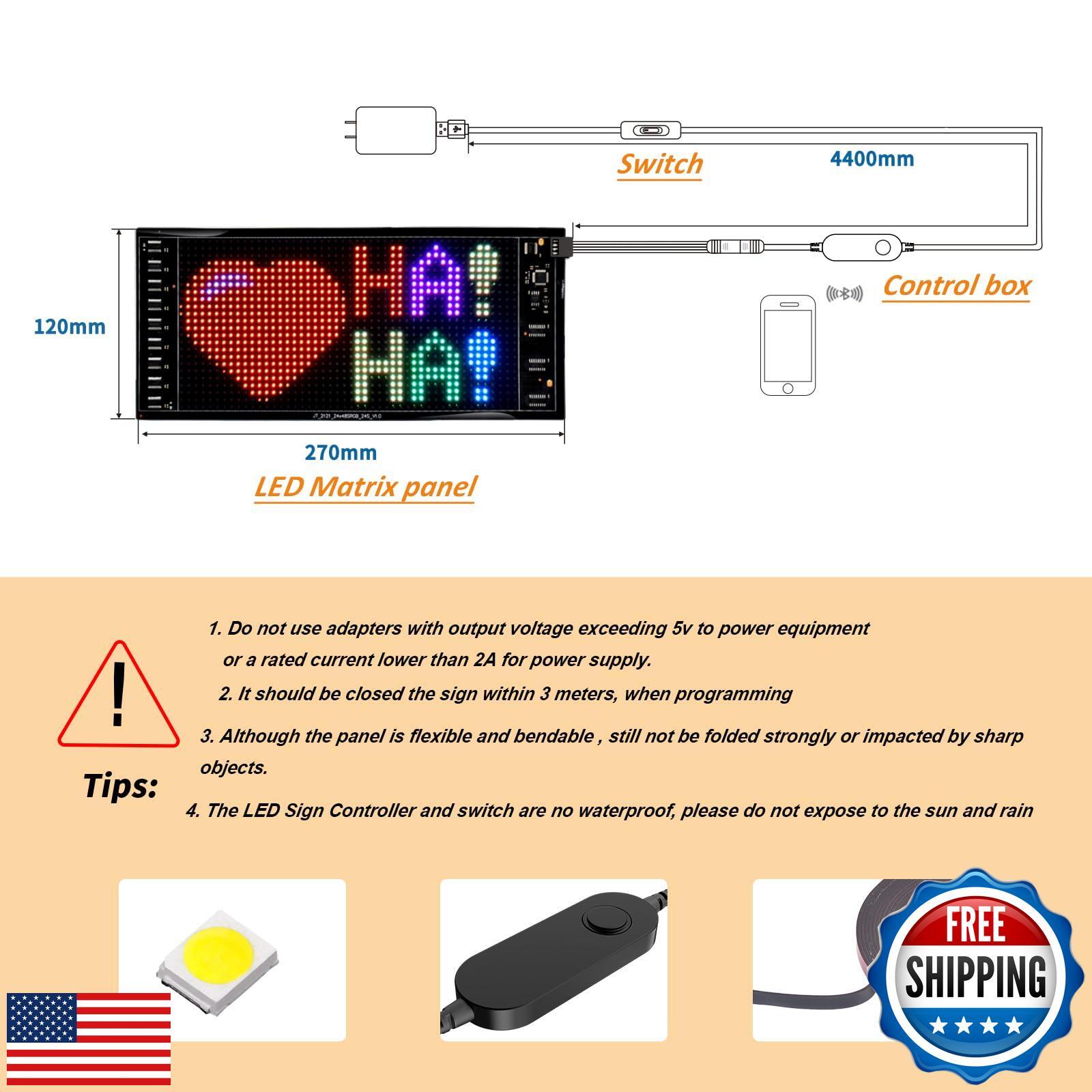 LED Car sign,Timelux programmable sign, Flexible Matrix panel LED Display and