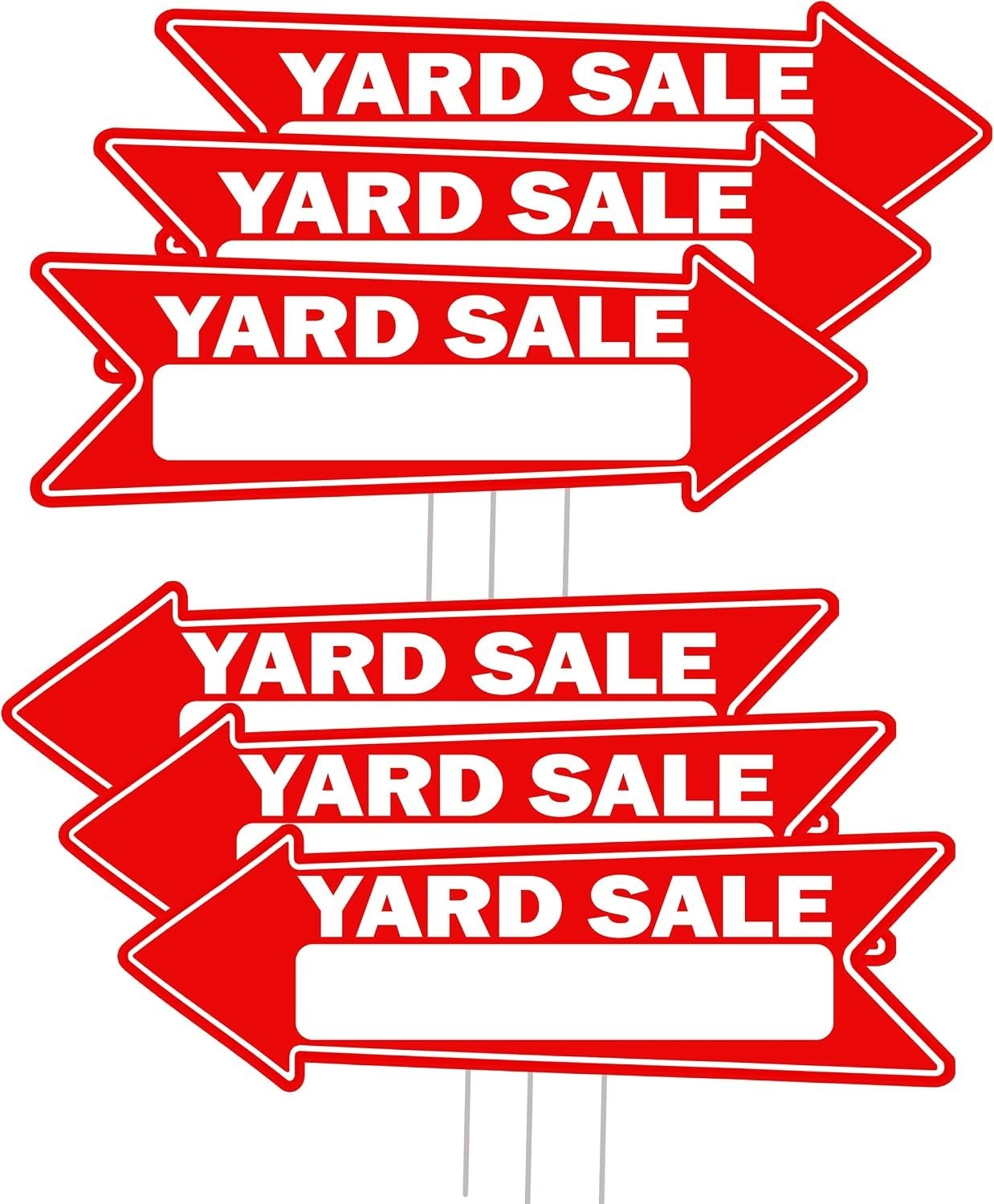 6 Piece Yard Sale Arrows – Yard Sign Double Sided With Stake 16 Inch By 5 Inc…