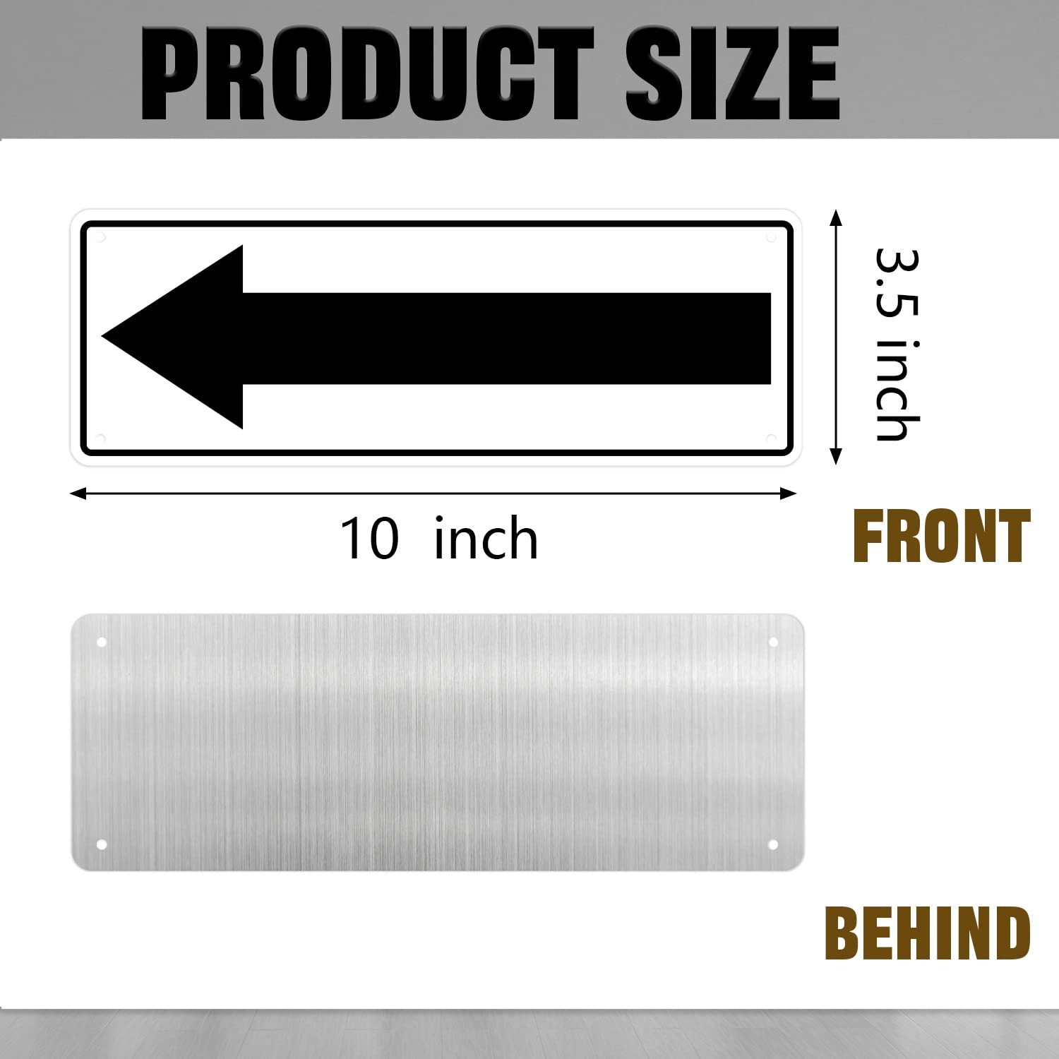 Metal Arrow Sign 10 x 3.5 Inch Aluminum Reflective Road Right Arrow Sign Dire…
