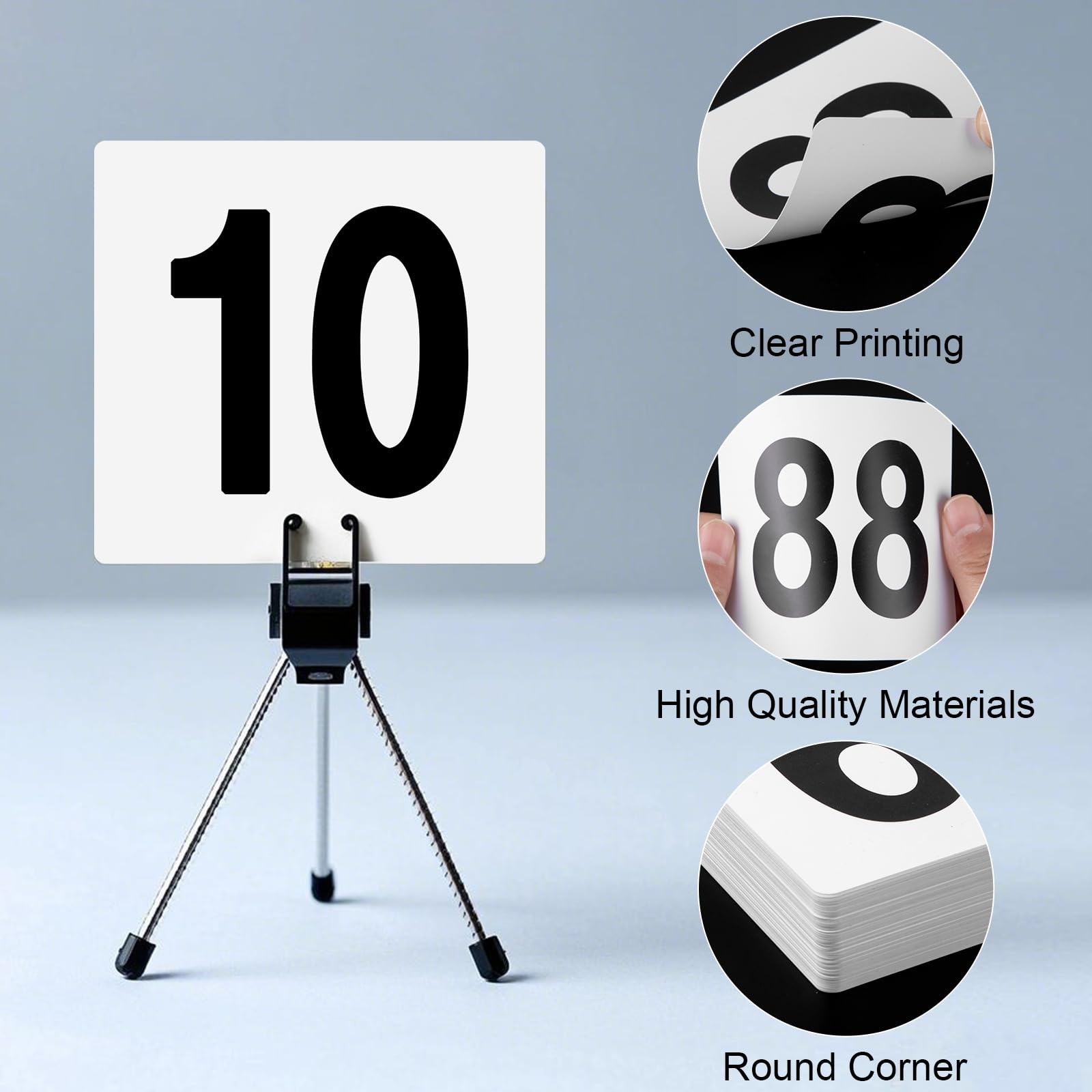 100 PCS Plastic Double Sided Table Number Cards 1100 Signs Wedding Event