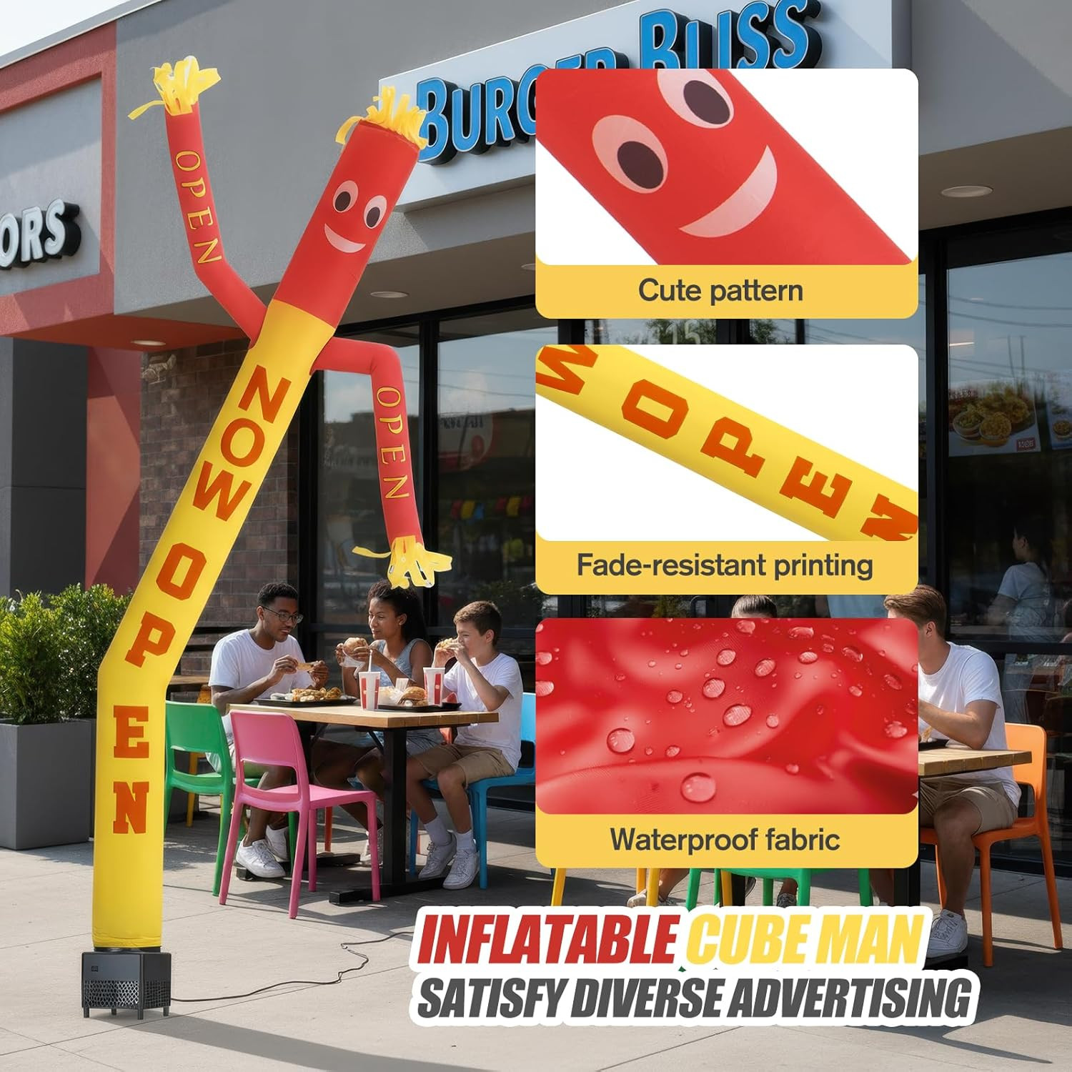6ft Now Open Air Tube Dancer Inflatable Waving Tube Man with Blower – Wacky Wavi