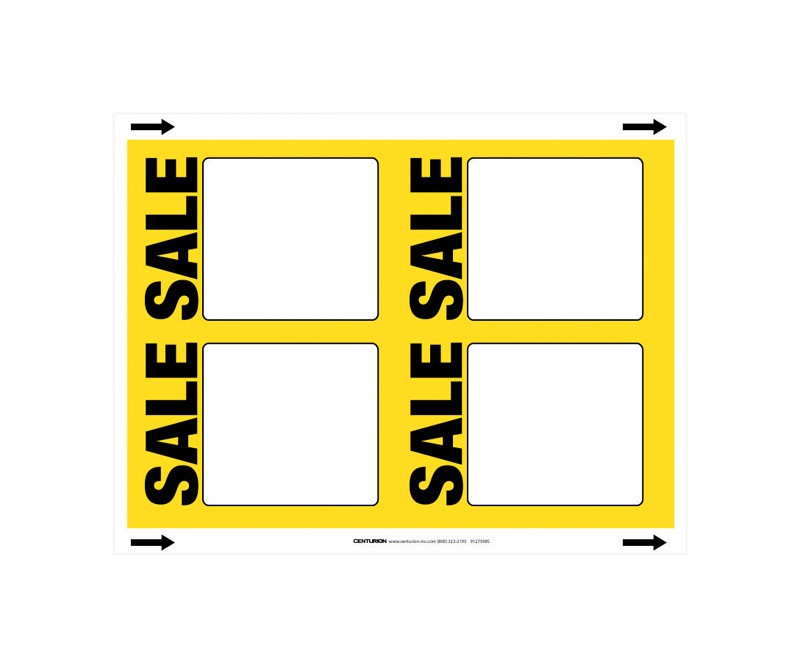 3.5 in. H X 5.5 in. W Office Supplies/Stationary Sign 25 each