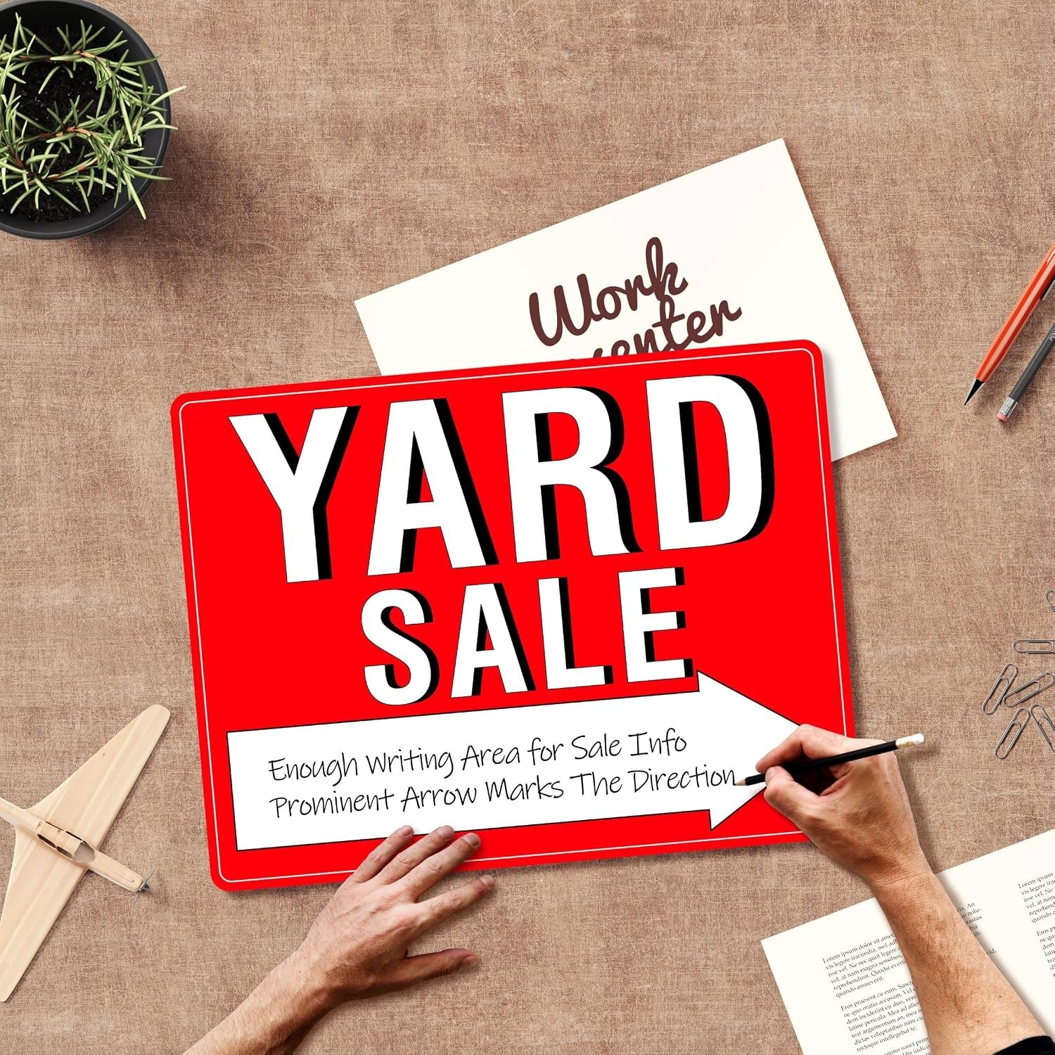 Ultimate Yard Sale Sign Kit: 3 Double-Sided Signs with 960 Price Labels Included